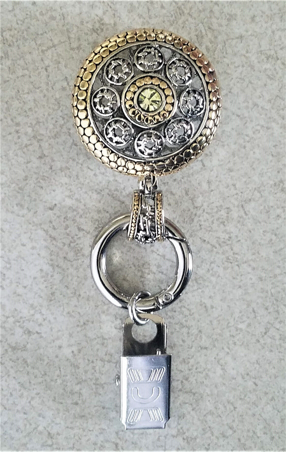 Silver Gold Magnetic Badge / Eyeglass Holder - QB's Magnetic Creations