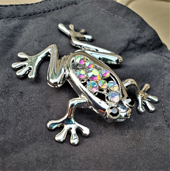 Frog Rhinestone Magnetic Brooch - QB's Magnetic Creations