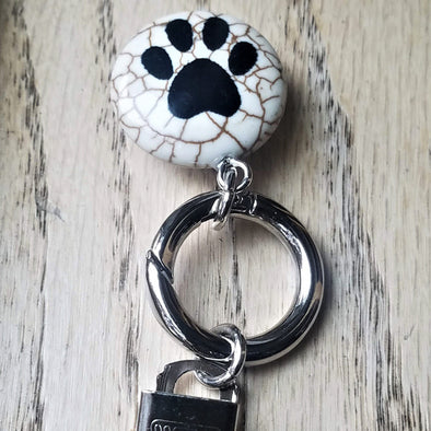 Dog Paw Magnetic Badge / Eyeglass Holder - QB's Magnetic Creations