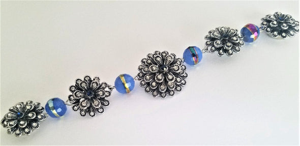 Flower & Glass Magnetic Jewelry String - QB's Magnetic Creations