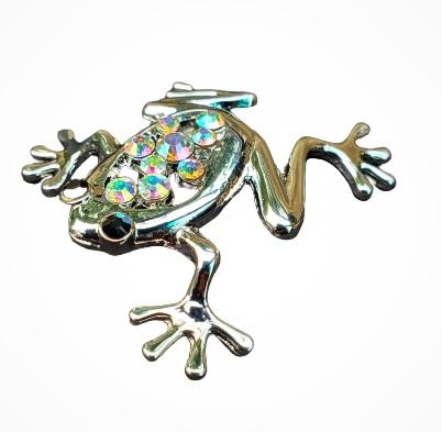 Frog Rhinestone Magnetic Brooch - QB's Magnetic Creations