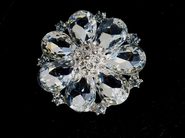 Clear Stone Magnetic Fashion Brooch - QB's Magnetic Creations