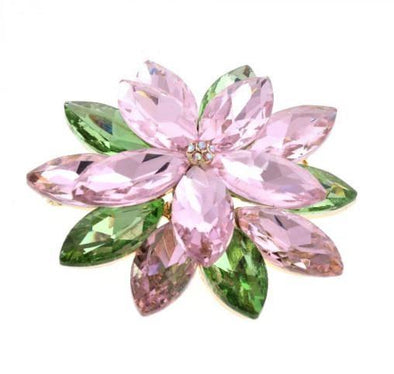 Pink Crystal Magnetic Brooch - QB's Magnetic Creations