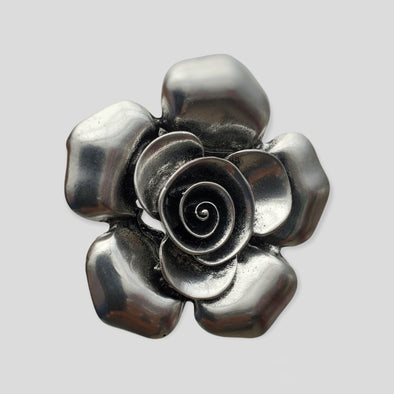 Silver Flower Magnetic Brooch - QB's Magnetic Creations