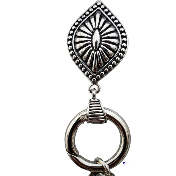 Teardrop Silver Magnetic Jewelry Badge / Eyeglass Holder - QB's Magnetic Creations