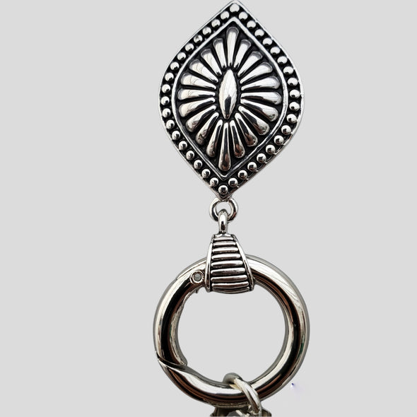 Teardrop Silver Magnetic Jewelry Badge / Eyeglass Holder - QB's Magnetic Creations