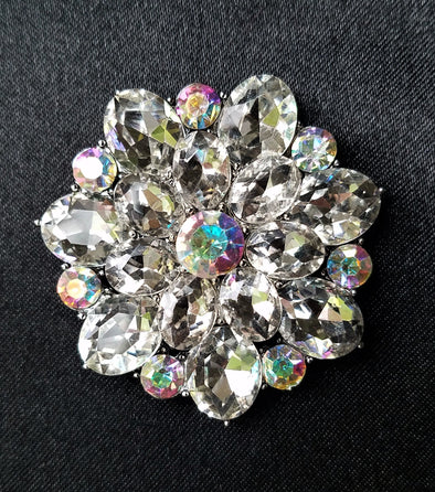 Rhinestone Flower Magnetic Brooch - QB's Magnetic Creations