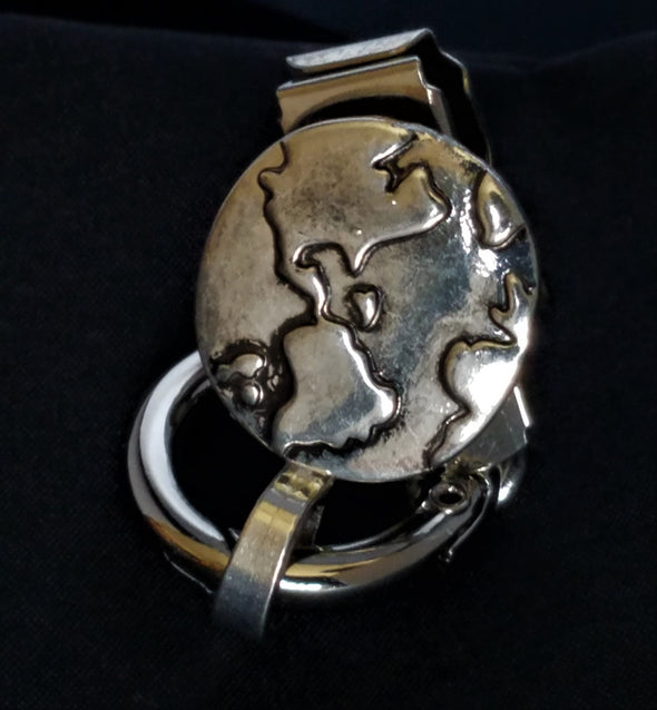 Silver Earth Magnetic Badge / Eyeglass Holder - QB's Magnetic Creations