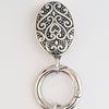 Silver Oval Magnetic Badge / Eyeglass Holder - QB's Magnetic Creations