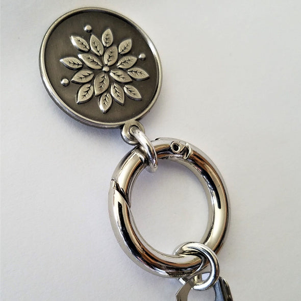 Round Flower Magnetic Badge / Eyeglass Holder - QB's Magnetic Creations