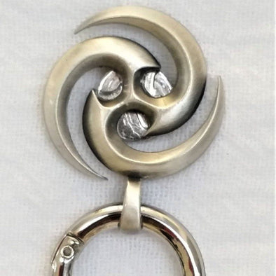 Silver Swirl Magnetic Badge / Eyeglass Holder - QB's Magnetic Creations